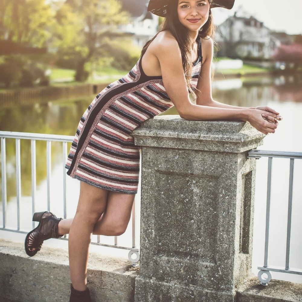 Free People Ruby Retro Striped Sweater Dress
